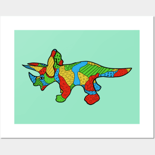 Pop-Art Triceratops Posters and Art